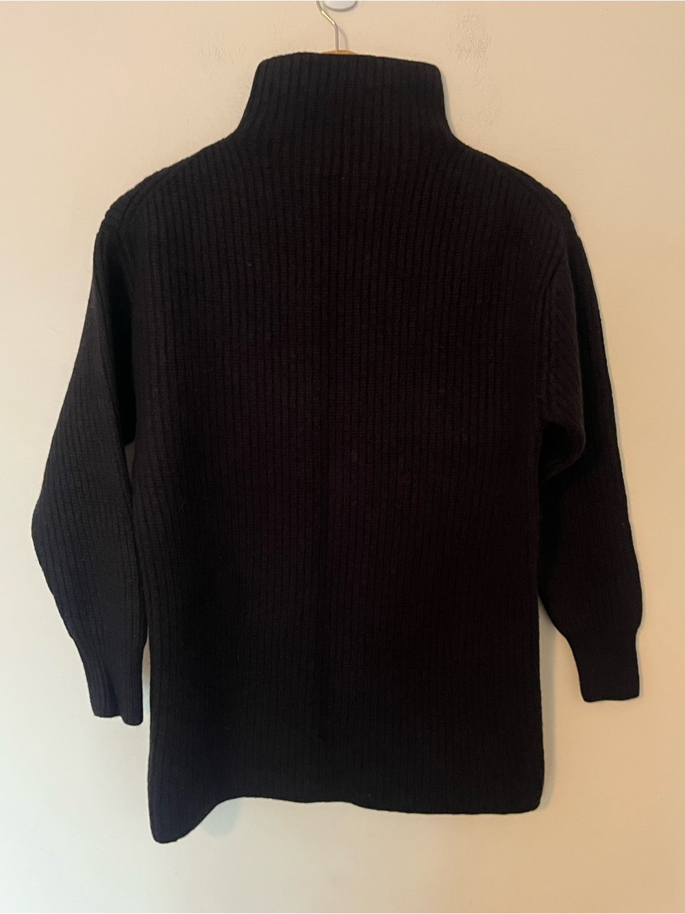 Wilfred 100% Merino Wool Black Ribbed Mock Neck Sweater M - Picture 7 of 9